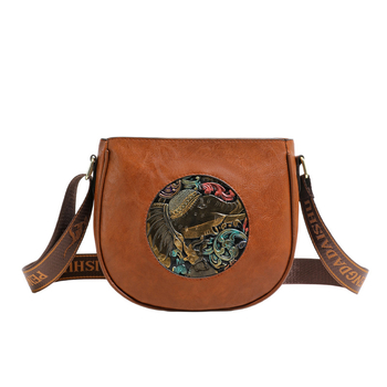Geantă crossbody din PU, în stil chinezesc retro, formă de scoică, pentru femei