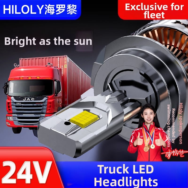 Hailoli 24V faruri LED pentru camion – fascicul jos H7, fascicul înalt H1, fascicul dual H4 și lampă LED H3, 12000 lm, IP68