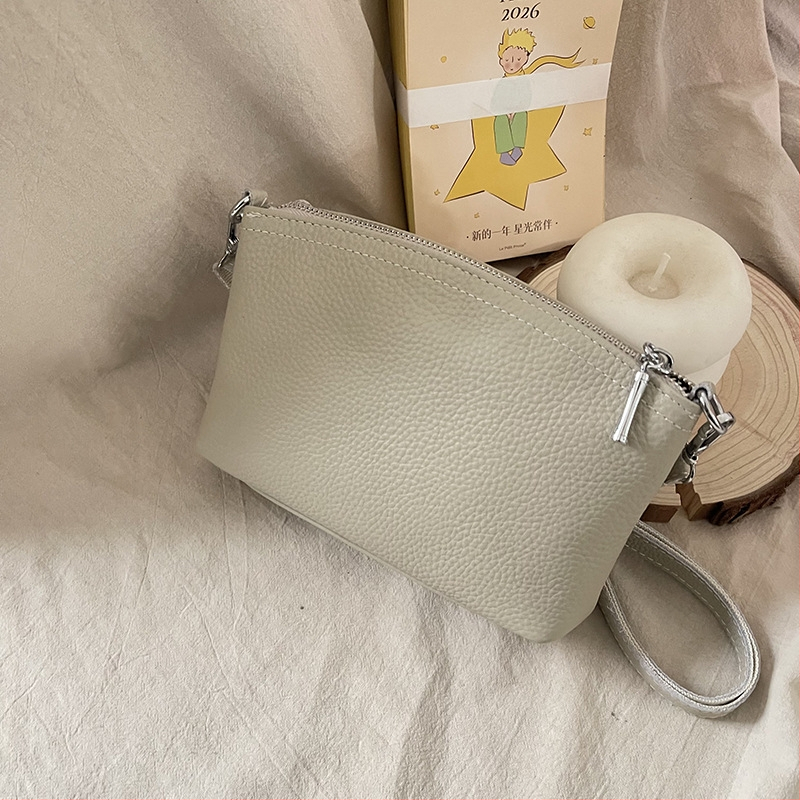 Dámska kabelka cez rameno z hovädzej kože najvyššej kvality, malá jednofarebná crossbody, mäkká koža