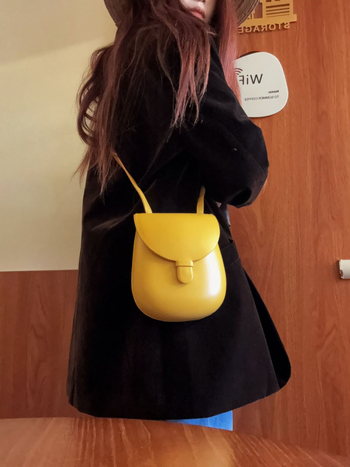 Geantă de damă, stil coreean nou, geantă de umăr/crossbody, design minimalist și versatil, formă de scoică cu cusături