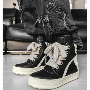 Pantofi sport bărbați de înălțime mare, talpă groasă, stil motocicletă retro, casual zilnic X168