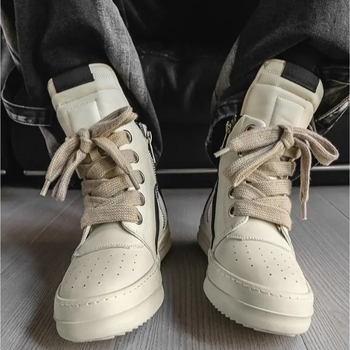 Pantofi sport bărbați de înălțime mare, talpă groasă, stil motocicletă retro, casual zilnic X168
