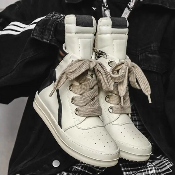 Pantofi sport bărbați de înălțime mare, talpă groasă, stil motocicletă retro, casual zilnic X168