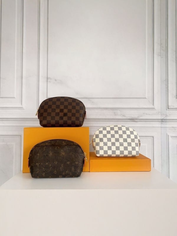 Geantă de machiaj din PVC, în formă de scoică, clutch compact pentru femei