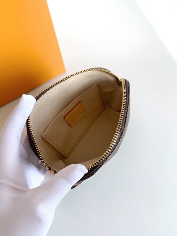 Geantă de machiaj din PVC, în formă de scoică, clutch compact pentru femei