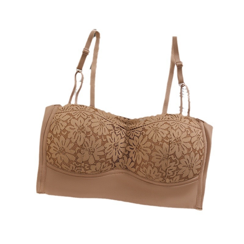 Bralette din dantelă cu bretele detașabile, spate decupat