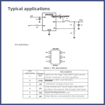 Dexin convertor DC-DC sincronizat intrare 4.5V–8V, 2A DX5302S