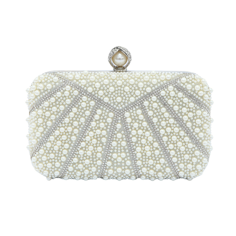 Geantă clutch din perle pentru femei – elegantă, minimalistă pentru ocazii de seară