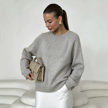 Pulover tricotat oversized pentru femei