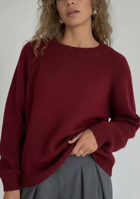 Pulover tricotat oversized pentru femei