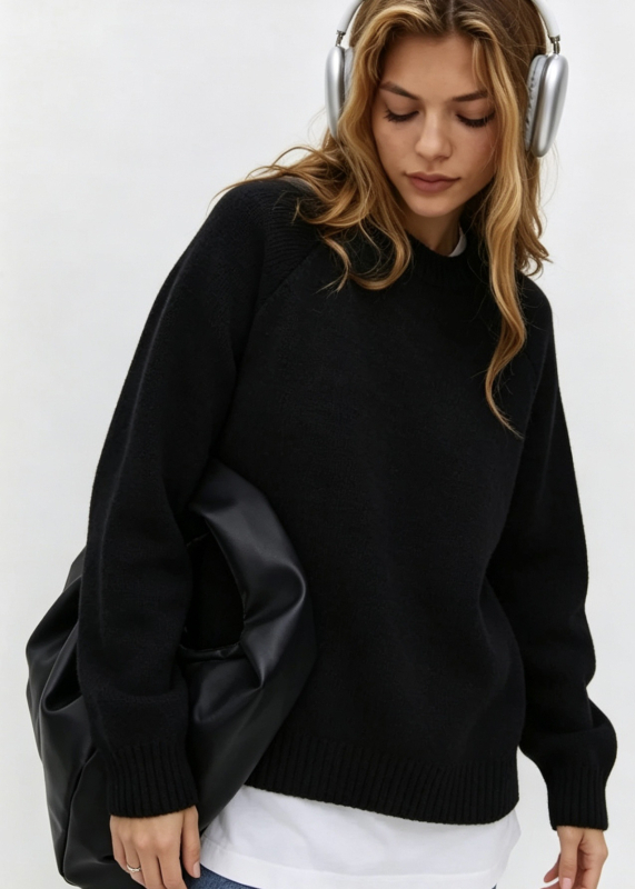 Pulover tricotat oversized pentru femei