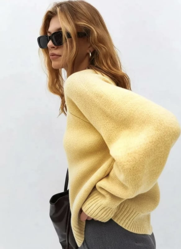 Pulover tricotat oversized pentru femei