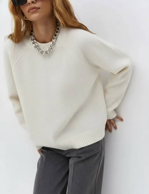 Pulover tricotat oversized pentru femei