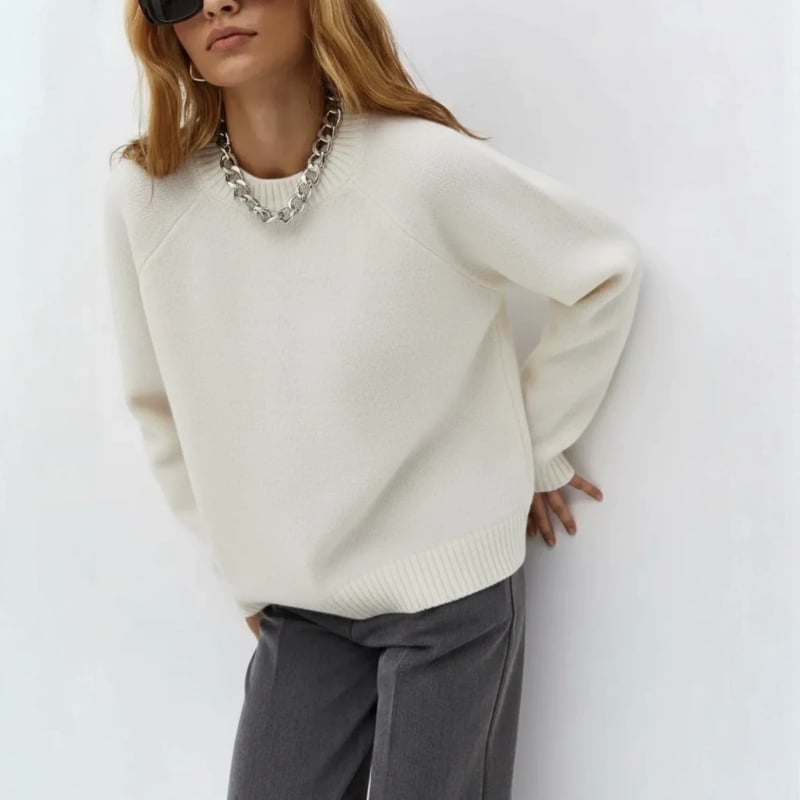 Pulover tricotat oversized pentru femei