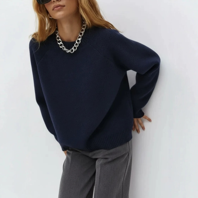 Pulover tricotat oversized pentru femei