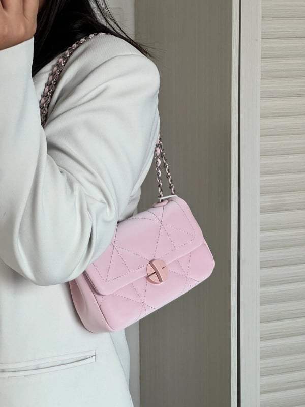 Geantă mică pătrată pentru femei, cu lanț în formă de romb, stil urban minimalist, pentru umăr sau crossbody, PU