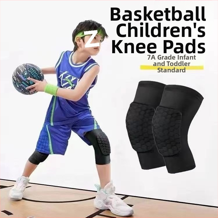 Ľahký detský chránič kolien s výplňou v tvare plástu na cyklistiku a basketbal