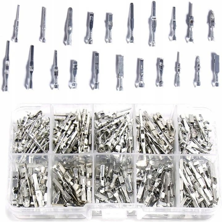 Terminale pentru cablu auto din alamă, conectori crimp, 1-3,5 mm, set ambalaj cu 290 bucăți