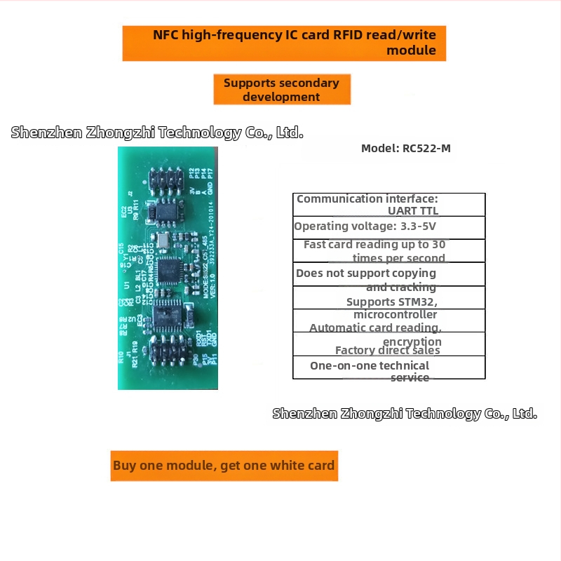 Modul RFID na čítanie/zapisovanie a čítačka IC kariet pre inteligentné skrinky, vinotéky a skrinky na knihy/kartotéky; modul na prejdenie kartou