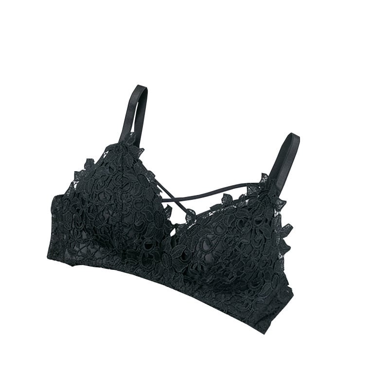 Sutien sexy cu spate încrucișat, reglabil, subțire, fără cusături, fără fir, cupe triunghiulare pentru sân mic