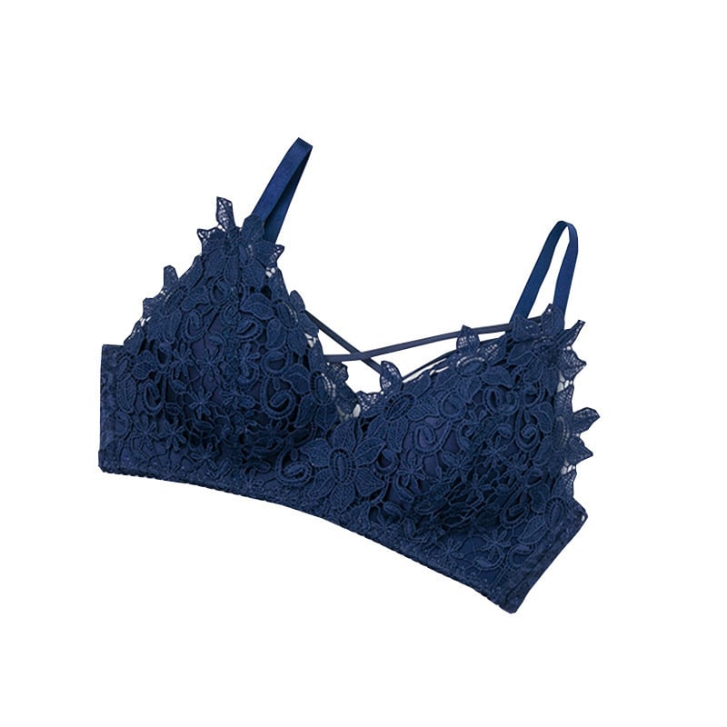Sutien sexy cu spate încrucișat, reglabil, subțire, fără cusături, fără fir, cupe triunghiulare pentru sân mic