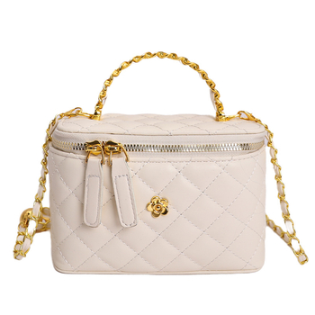 Geantă mică pătrată brodată, cu carouri, lanț, crossbody, stil rafinat