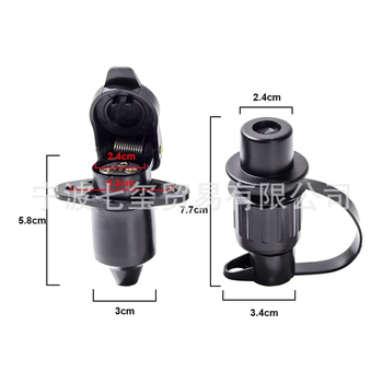 Adaptor european cu 3 pini pentru remorci, interfaţă auto şi camion, conector de alimentare RV