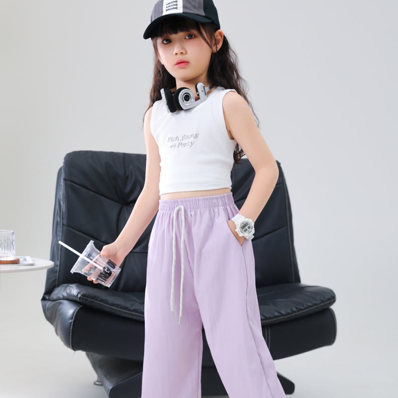 Pantaloni jogger pentru copii, culoare solidă, respirabili vară, croială lejeră, stil haarem, anti țânțari