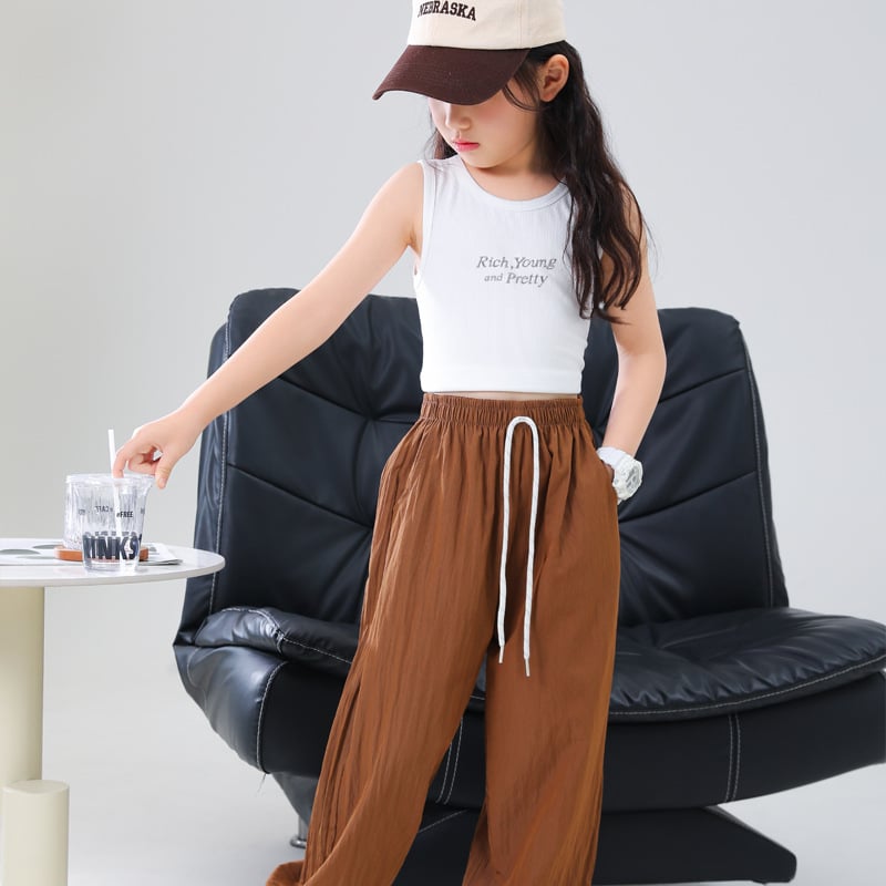 Pantaloni jogger pentru copii, culoare solidă, respirabili vară, croială lejeră, stil haarem, anti țânțari
