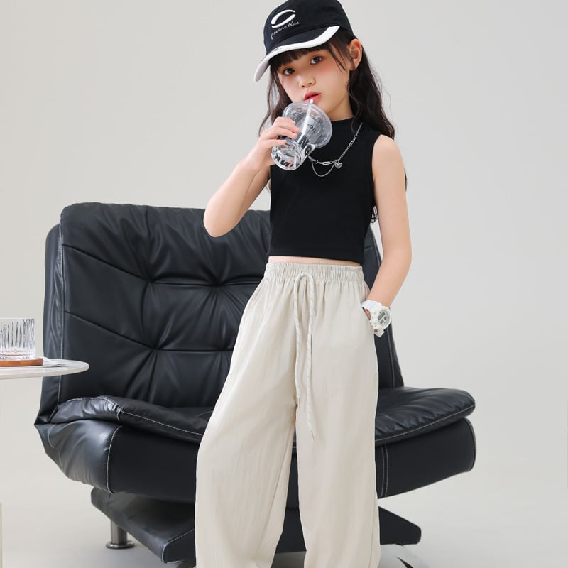 Pantaloni jogger pentru copii, culoare solidă, respirabili vară, croială lejeră, stil haarem, anti țânțari