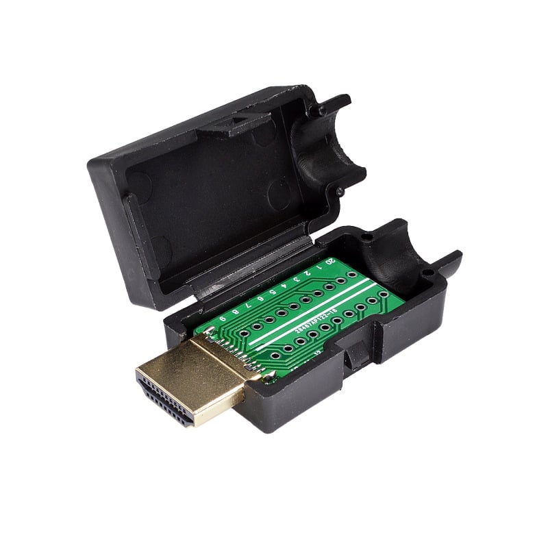 Conector HDMI masculin sudat cu modul de carcasă
