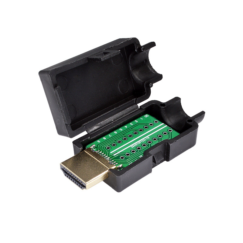 Conector HDMI masculin sudat cu modul de carcasă
