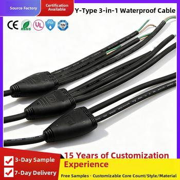 Cablu Y 1–3, cablu de alimentare impermeabil, conector turnat prin injecție