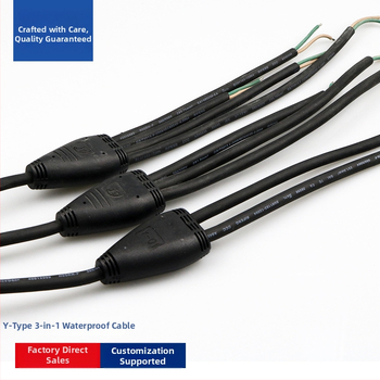 Cablu Y 1–3, cablu de alimentare impermeabil, conector turnat prin injecție