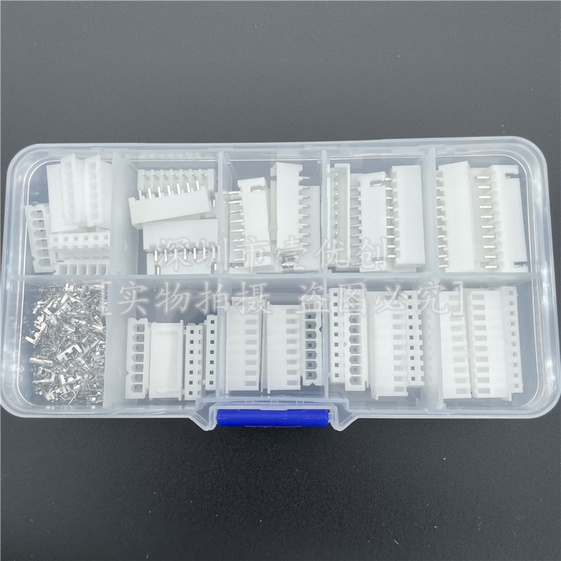 Seturi de pini header drepți XH2.54mm, 6P/7P/8P/9P/10P, câte 5 seturi pentru fiecare, carcasă exterioară, 25 bucăți