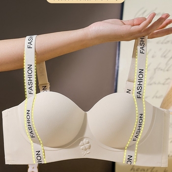 Sutien fără cusături cu susținere laterală, design original trifoi cu patru foi, pentru sâni mici, adună părțile laterale și previne lăsarea, confortabil pentru femei