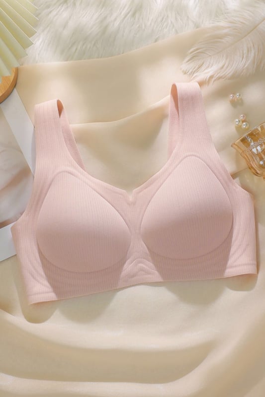 Sutien fără cusături, cupe modelate 3/4, fără sârmă, push-up ușor, bretele reglabil