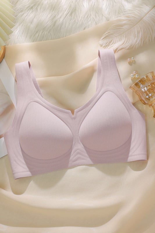 Sutien fără cusături, cupe modelate 3/4, fără sârmă, push-up ușor, bretele reglabil