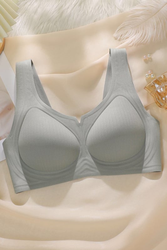 Sutien fără cusături, cupe modelate 3/4, fără sârmă, push-up ușor, bretele reglabil