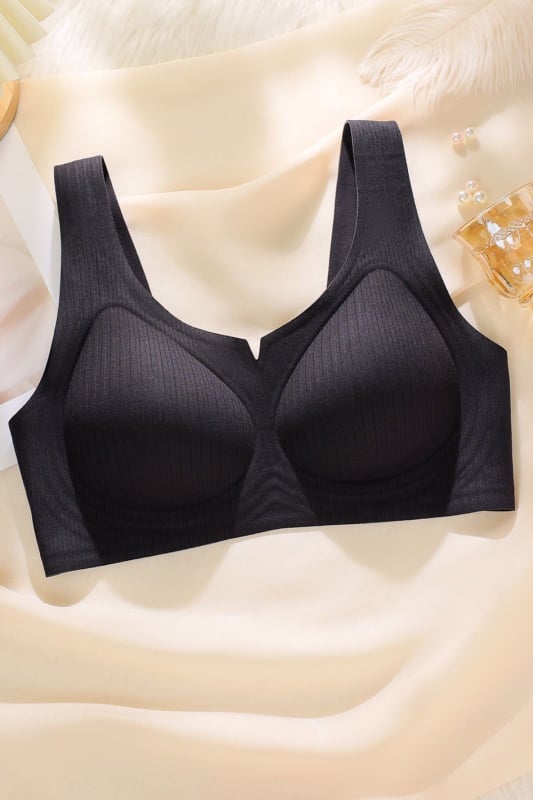 Sutien fără cusături, cupe modelate 3/4, fără sârmă, push-up ușor, bretele reglabil