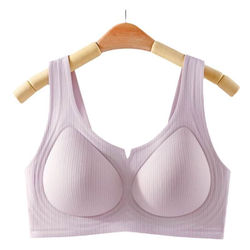 Sutien fără cusături, cupe modelate 3/4, fără sârmă, push-up ușor, bretele reglabil