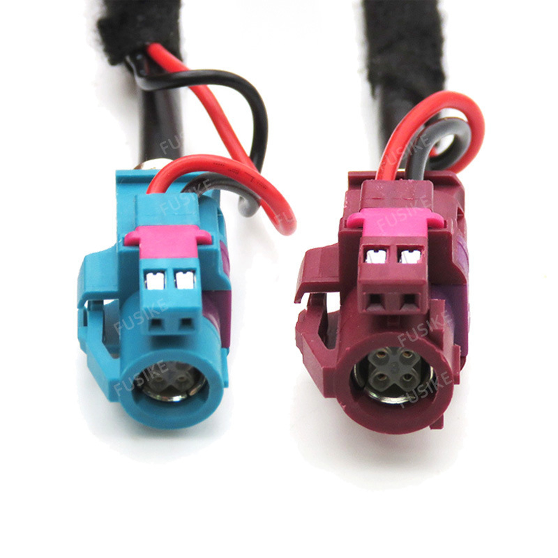 Cablu HSD LVDS pentru automobile cu conector feminin HSD4P și ansamblu de cabluri HSD4P+2 pentru ecranul central al mașinii