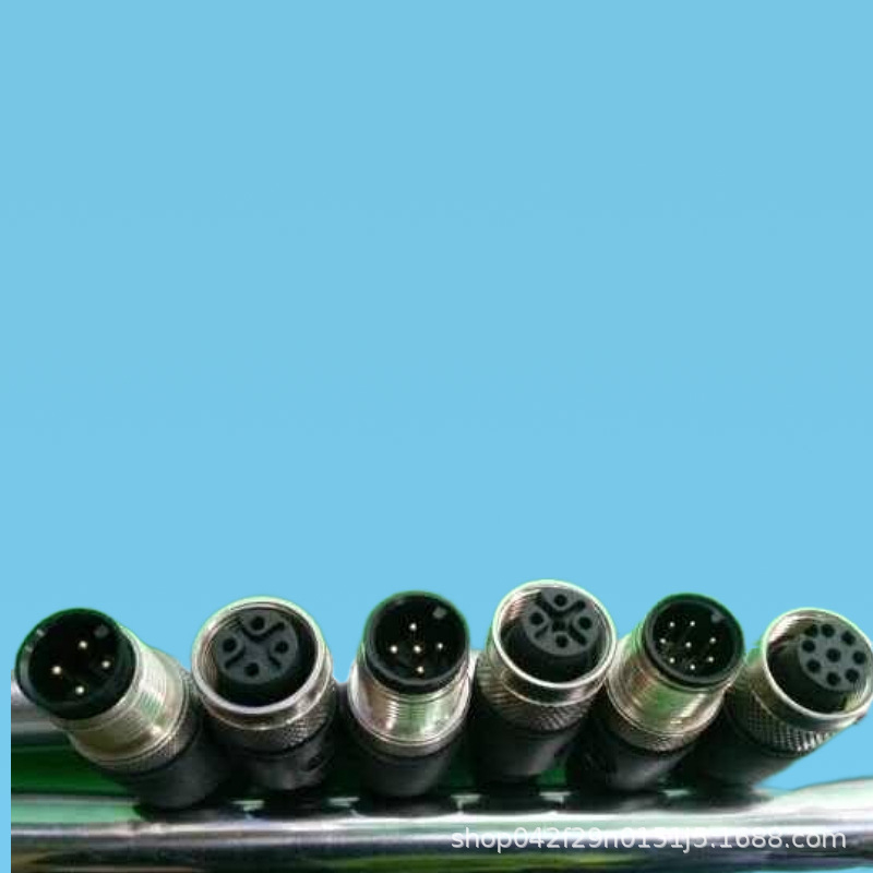 Conector senzor M12 cu cablu, mufa dreaptă, 4 nuclee, 5 nuclee, 8 nuclee sau 12 nuclee; 4 pini sau 5 pini