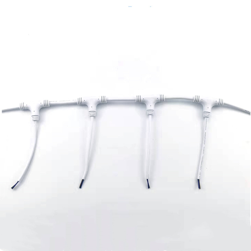 Conector în formă de T pentru LED adaptor cablu pentru iluminat cu plante, cablu de conectare, priză, adaptor terminal universal