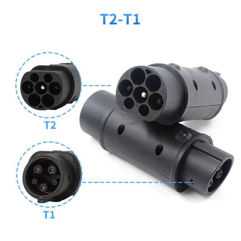 Adaptor AC EU către SUA pentru vehicule electrice, T2-T1, 32A 250V
