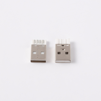 Conector USB Type-A masculin, 2.0A, corp scurt, pin din oțel, conector USB cu 4 nuclee pentru cablu