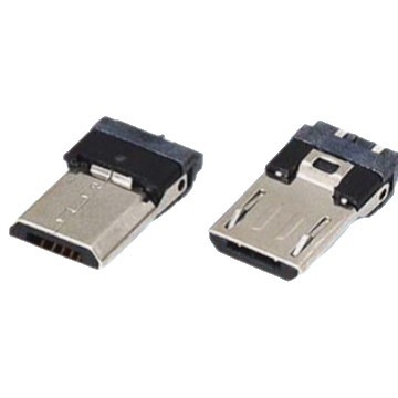 Conector USB Micro-B, 5 pini, 180°, montaj pe placă SMT