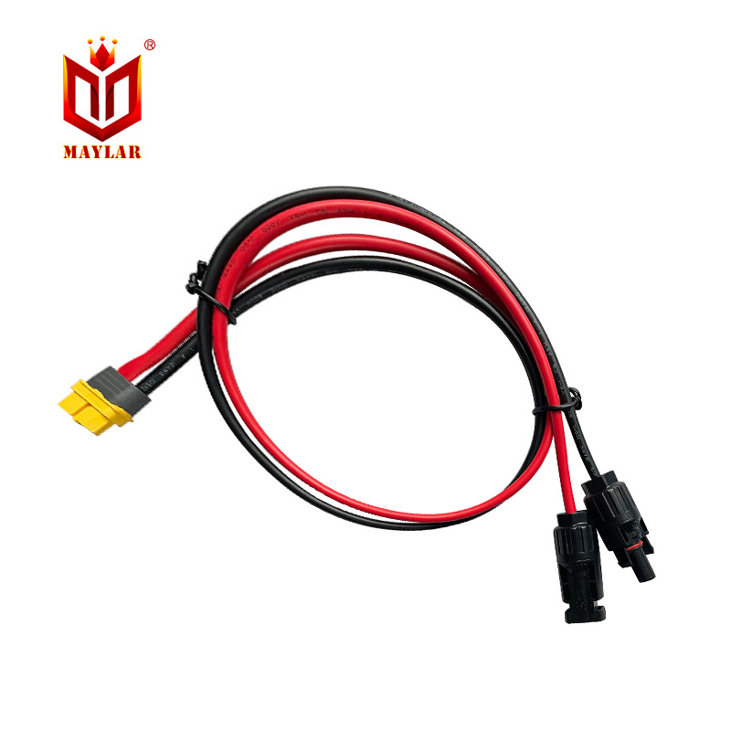 Adaptor MC4 PV la XT60, cablu 12 AWG roșu/negru, lungime personalizabilă