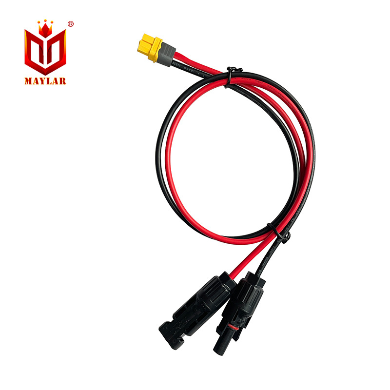 Adaptor MC4 PV la XT60, cablu 12 AWG roșu/negru, lungime personalizabilă