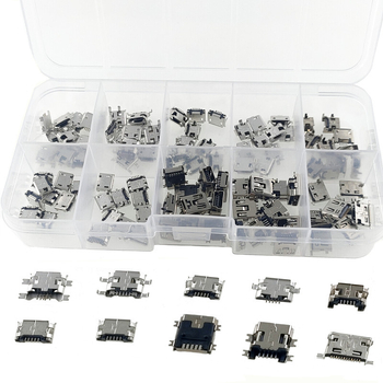 Yunyida conector USB micro B femel în cutie, accesoriu pentru încărcare telefoane mobile